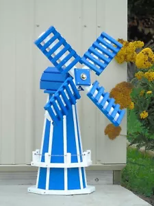 30" Poly Dutch Windmill (Blue with White trim) - Picture 1 of 2