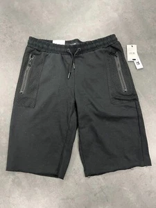 Joe's Athletic Short Boy L (14/16) Black Drawstring Flat Front Zip Slash Pocket - Picture 1 of 6