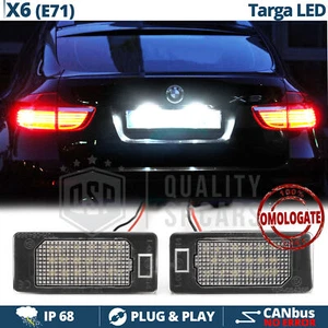 Kit Luci TARGA Full LED PLACCHETTE Complete per Bmw X6 E71 CANBUS 6.500K tuning - Foto 1 di 10