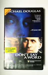 NO DIGAS UNA PALABRA MICHAEL DOUGLAS SEAAN BEAN BRITTANY MURPHY THRILLER VHS - Imagen 1 de 4