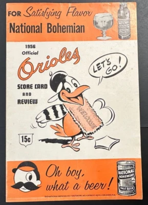 1956 Baltimore Orioles Vs. the New York Yankees Scorecard - Image 1 of 4