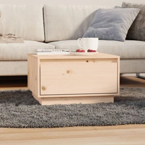 NNEVL Coffee Table 55x56x32 cm Solid Wood Pine - Picture 1 of 9