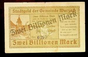 1923 Deutschland WURZACH 2.000.000.000 / 2 BILLIONEN MARK - Bild 1 von 2