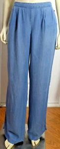 SALE!!! MERONA Chambray Wide Leg Mid-Rise Relaxed Fit Pant, Blue, Var. Sizes NWT - Picture 1 of 7