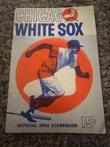 Chicago White Sox vs La 1961 (marcado) Comiskey Park marcador MLB béisbol - Imagen 1 de 15