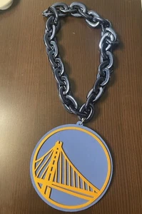 NBA Golden State Warriors 3D Fan Chain Necklace Foam-Blue - Picture 1 of 2