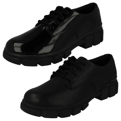 Scarpe da scuola stringate Clarks ""Evyn Lace K"" per ragazze Adattamento F & G