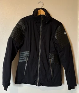 Chaqueta de esquí Lacroix Distinction de cuero sintético con paneles elásticos grande negra - Imagen 1 de 14