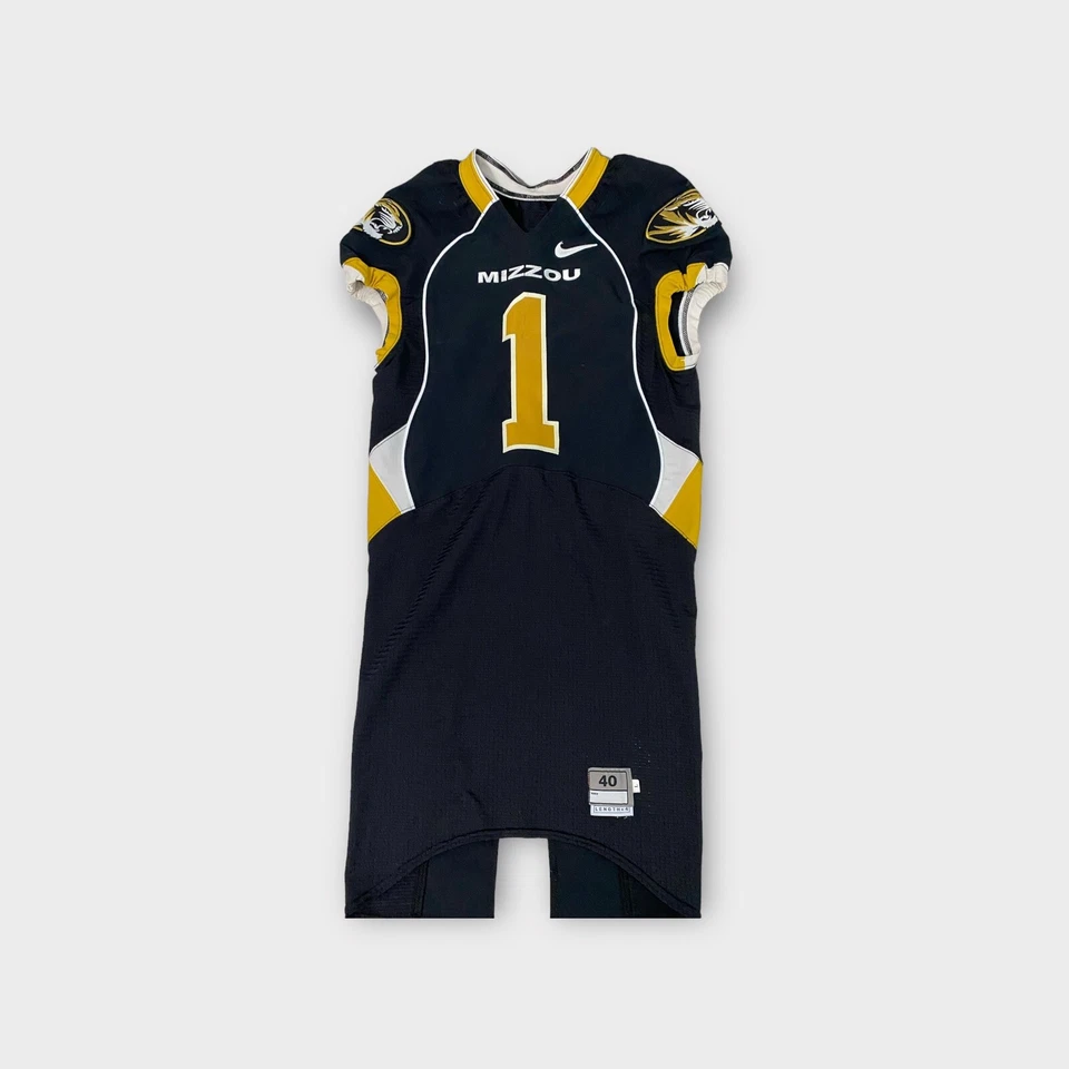 Rare Black Nike Mizzou Missouri Tigers Football Game Jersey Men's 40 L Large - Image 1 of 4