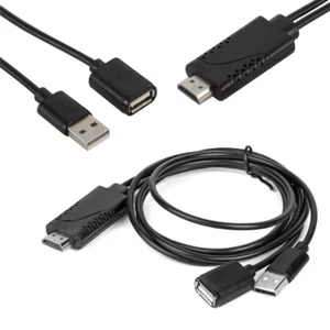 USB Female to HDMI-compatible Male 1080P HDTV TV Digital AV Adapter Cable NEW US - Picture 1 of 16