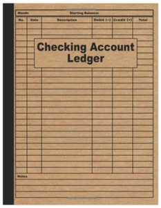 Checking Account Ledger Large Checkbook Transaction Register Balance Book - Picture 1 of 4
