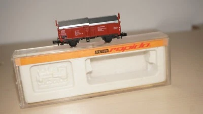 RF27] калибр N, Arnold 4280, вагон-ящик с кабиной тормозного механизма, DB, эпоха III в коробке - Изображение 1 из 4