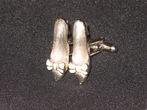 Scarpe donna argento con polsini fiocco smaltato giallo - Foto 1 di 12