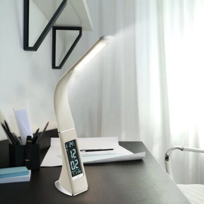 Tischleuchte Schreibtischlampe Touchdimmer LED Tageslicht Tischlampe Datum Uhr - Bild 1 von 3