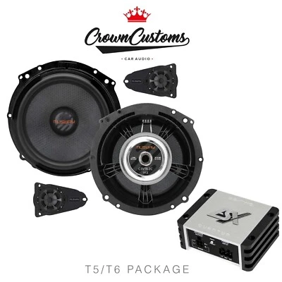 VW T6 8" SPEAKER AND AMP UPGRADE MUSWAY/ESX ISO AMP CAR AUDIO VOLKSWAGEN BASS - Image 1 of 4