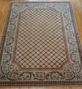 Karastan 8' x 11' Royal Court #327-1404 Pompadour Sauterne Wool Belgium Rug - Picture 1 of 19