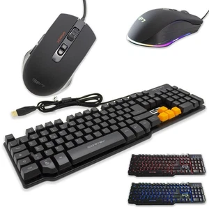 Kit Optical Mouse And Keyboard Gaming Layout Italian Multimedia 7200DPI RGB Rest - Picture 1 of 6