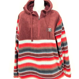 Sudadera con capucha a rayas de vellón para hombre talla M - Imagen 1 de 8
