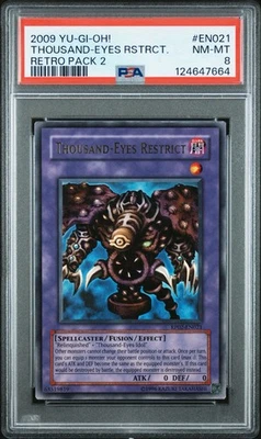 2009 Yu-Gi-Oh! Thousand-Eyes Restrict Retro Pack 2 RP02 Ultra Rare PSA 8 - Image 1 of 2
