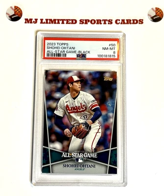 SHOHEI OHTANI 2023 TOPPS ALL STAR GAME BASEBALL BLACK ANGELS /399 PSA 8 - Image 1 of 2