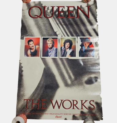 Queen The Works 24x36 Original Vintage 1984 Capitol Records Rock Promo Poster - Image 1 of 4