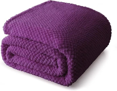 King Size Fleece Blanket 90x104 Ultra Soft Cozy Warm Lightweight All Season - Image 1 of 4