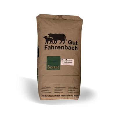 Bio-Roggen 25 kg Landroggen Roggen aus kontrolliert biologischem Anbau  - Bild 1 von 4