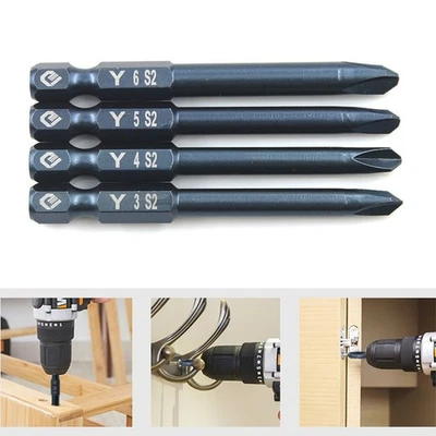 Electric Screwdriver Bit Nut Supplies 4pcs 1/4in Hex Shank Accessories - Image 1 of 4