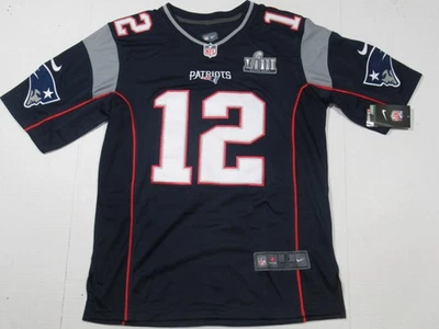 Tom Brady #12 New England Patriots Super Bowl 53 LIII Jersey Navy Blue - Image 1 of 4