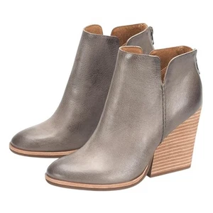 Kork-Ease Womens Chandra ll Heeled Bootie US 8.5 M EU 39 Grey Leather NIB - Picture 1 of 13