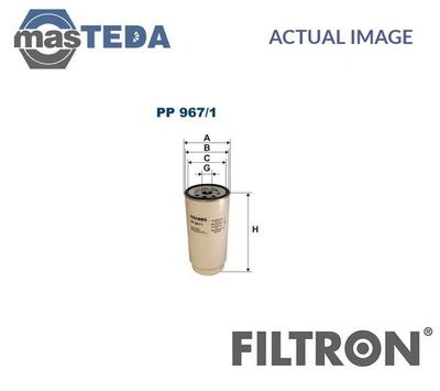 PP967/1 ENGINE FUEL FILTER FILTRON FOR GINAF X-SERIES - Image 1 of 4