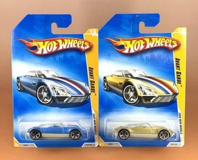 Hot Wheels 2009 New Models AVANT GARDE (lot of 2) Blue & Gold w/o5 hubs (18/42) - Image 1 of 4