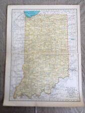 c. 1941 Indiana Original Rand McNally Atlas Map