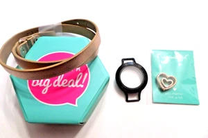 Authentic Origami Owl ROSE GOLD DOUBLE WRAP BRACELET/LOCKET/NESTING HEART CHARMS - Picture 1 of 1