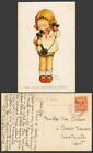 MABEL LUCIE ATTWELL 1923 Old Postcard And You're Another So There Telephone A329