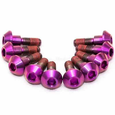 10x Yamaha YZF R6 2005 púrpura titanio disco delantero rotor pernos bloqueo de rosca YZF-R6 Foto 1 de 2