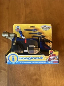 NUEVO Fisher-Price Imaginext Power Rangers Blue Ranger y Triceratops Zord Difícil de Encontrar - Imagen 1 de 2