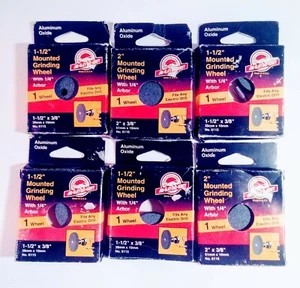 ALI-GATOR-GRIT 6115 (2")MOUNTED GRINDING WHEEL, 1-1/2" X 3/8", 1/4" Arbor (6) - Picture 1 of 1