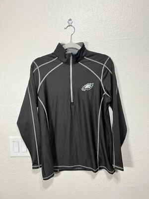Top Pullover Grande Antigua Para Mujer Negro Philadelphia Eagles Milo Cuarto Cremallera  Foto 1 de 4