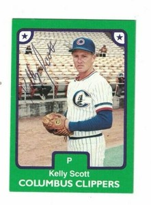 Kelly Scott Columbus Clippers Signed 1984 TCMA Card W/Our COA