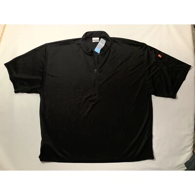 Happy Chef CookCool Chef Shirt Black 3XL Half Zip Breathable Performance Mens - Image 1 of 4