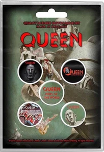Queen News of the World pack of 5 round pin badges - Picture 1 of 1