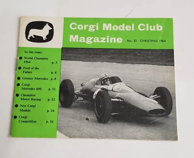 Originale Corgi Club Rivista No. 33, Natale 1964 Superbo Nr Condizioni Perfette - Immagine 1 di 4