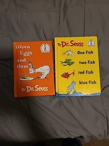 Lot of 2 Dr. Seuss Books  One Fish... and Green Eggs and Ham Excellent Cond. - Picture 1 of 5