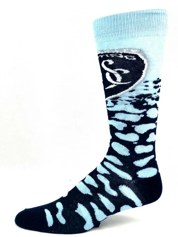 Kansas City Sporting Blue & Navy Leopard Splatter Print Crew Socks Cover