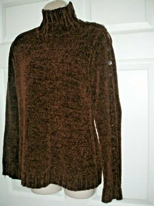 Newport News Mujer Medio Brown Knit Suéter Botones Elegantes Mangas largas - Imagen 1 de 12