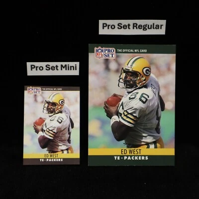 1990 Ed West RC Green Bay Packers Pro Set Mini #115 ... See Description - Image 1 of 2