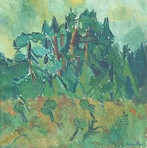 ERLING FRIIS b.1913-1999 DÄNISCHE MODERNE NORDISCHE IMPRESSIONISTISCHE LANDSCHAFTSMALEREI - Bild 1 von 10