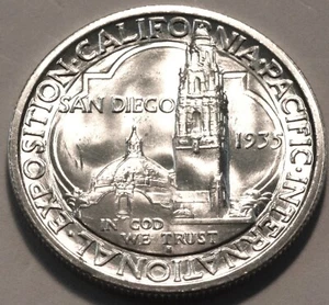 1935 S San Diego Commemorative Silver Half Dollar, Uncirculated Better Date 50C - Picture 1 of 2