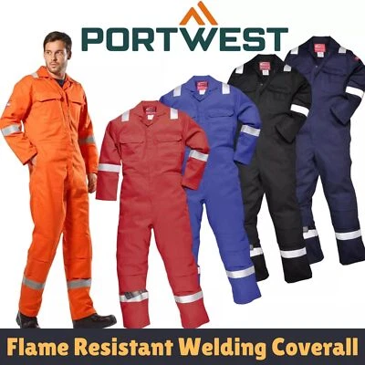 Bizweld Iona Coverall Flame Resistant Welding Boilersuit Portwest Overall - BIZ5 - Image 1 of 4